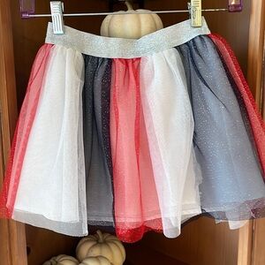Girls tulle shirt - great for 4th of July!
